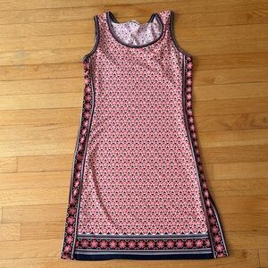 Max Studio Pink & Navy Floral-Patterned Sleeveless Shift Dress